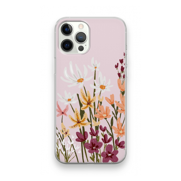 Painted wildflowers: iPhone 12 Pro Transparant Hoesje