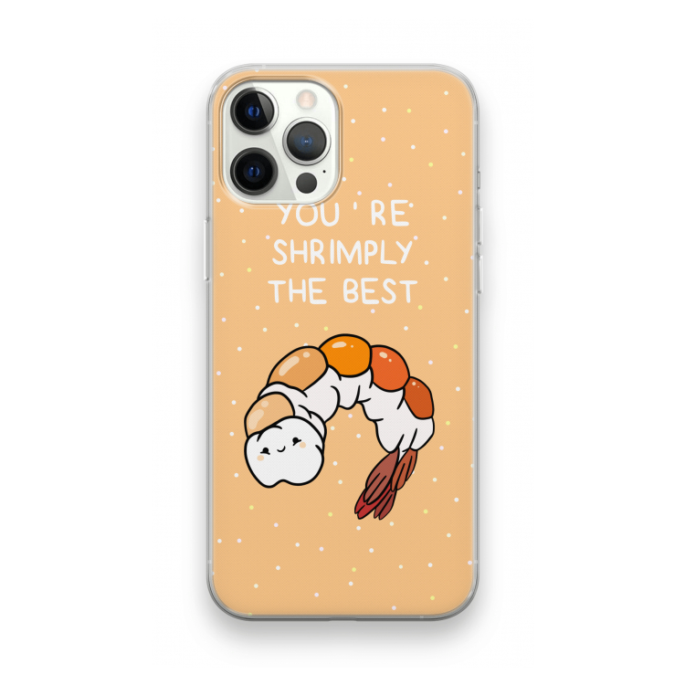 You're Shrimply The Best: iPhone 12 Pro Transparant Hoesje