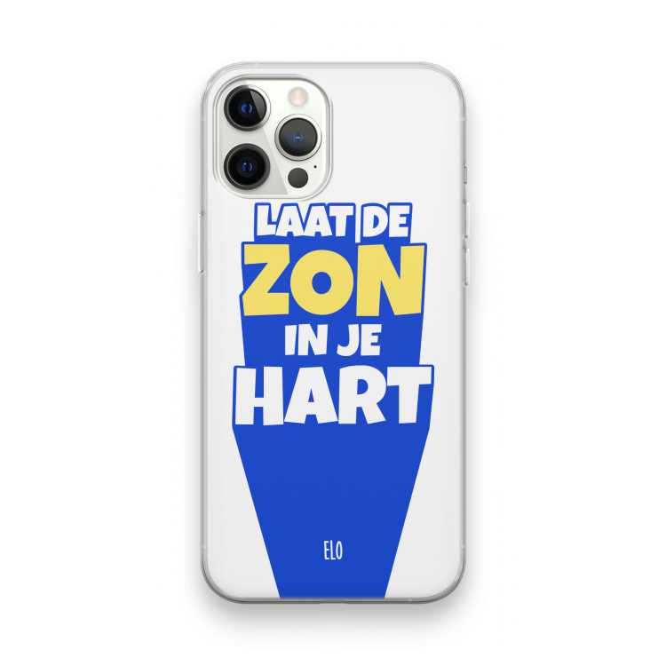 Laat de zon in je hart: iPhone 12 Pro Transparant Hoesje