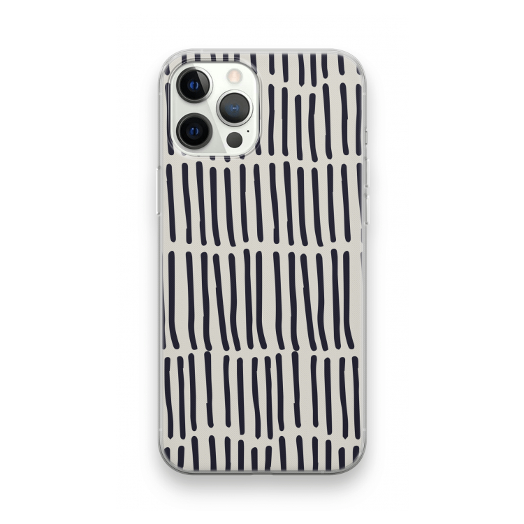 Moroccan stripes: iPhone 12 Pro Transparant Hoesje