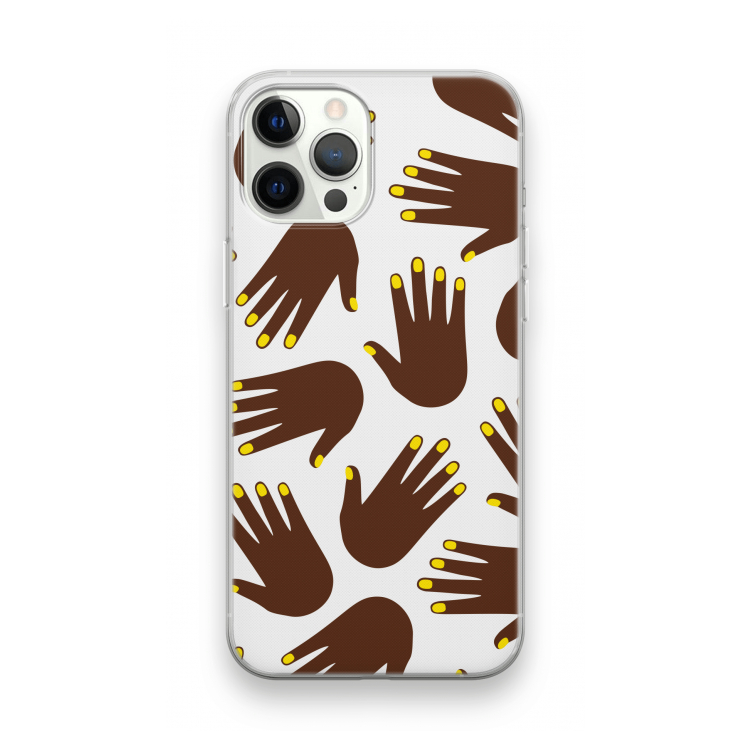 Hands dark: iPhone 12 Pro Transparant Hoesje