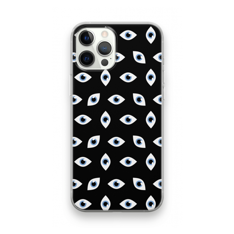 Eyes pattern: iPhone 12 Pro Transparant Hoesje