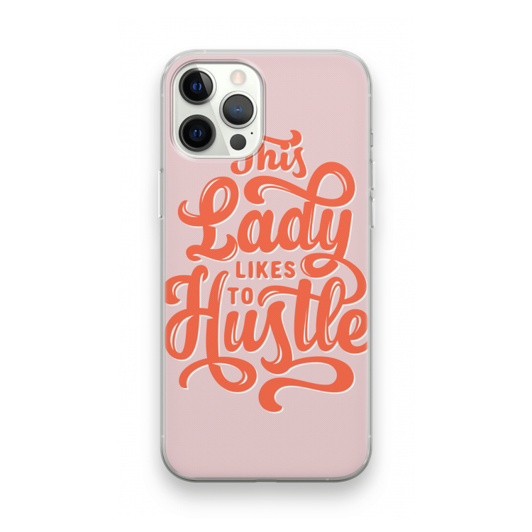 Hustle Lady: iPhone 12 Pro Transparant Hoesje