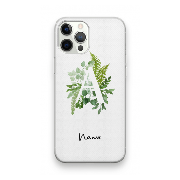 Green Brush: iPhone 12 Pro Transparant Hoesje