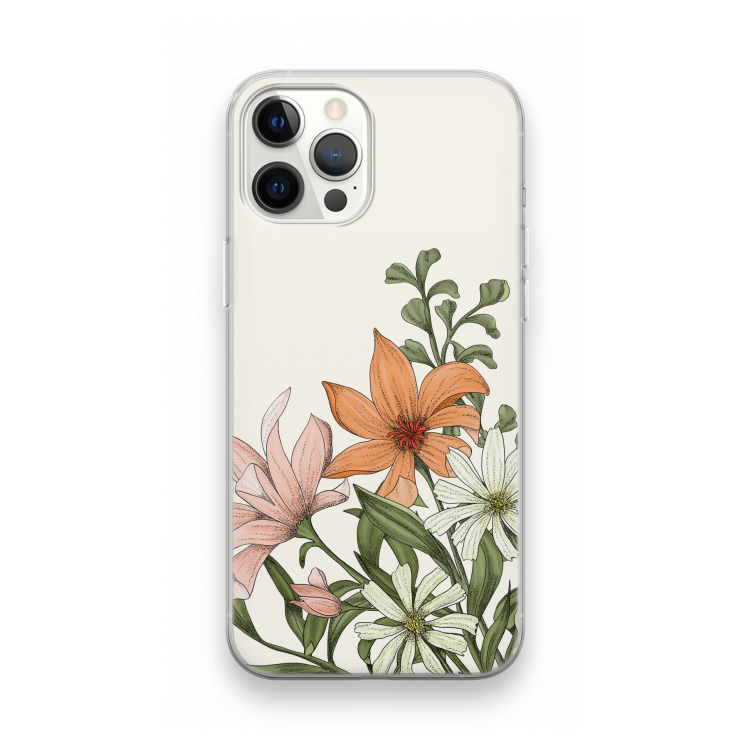 Floral bouquet: iPhone 12 Pro Transparant Hoesje