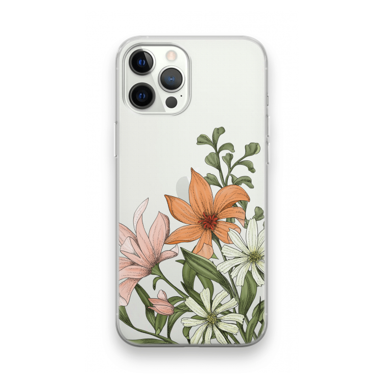Floral bouquet: iPhone 12 Pro Transparant Hoesje
