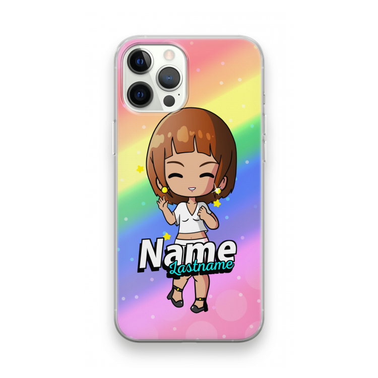 Chibi Maker vrouw: iPhone 12 Pro Transparant Hoesje