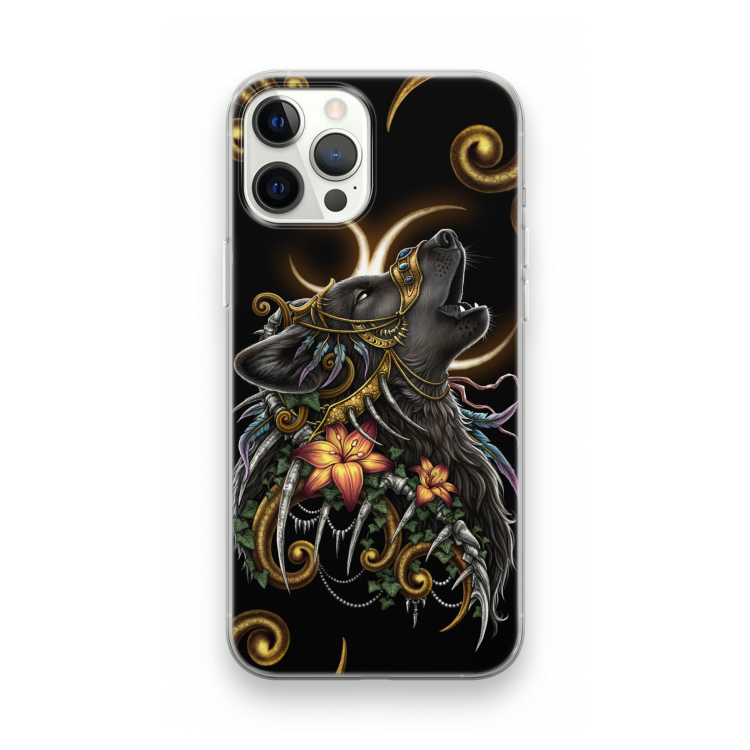 Huilende Wolf: iPhone 12 Pro Transparant Hoesje