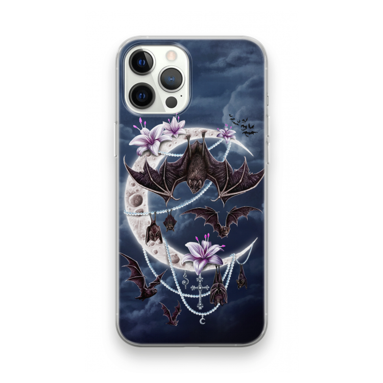 Vleermuizen Maan: iPhone 12 Pro Transparant Hoesje
