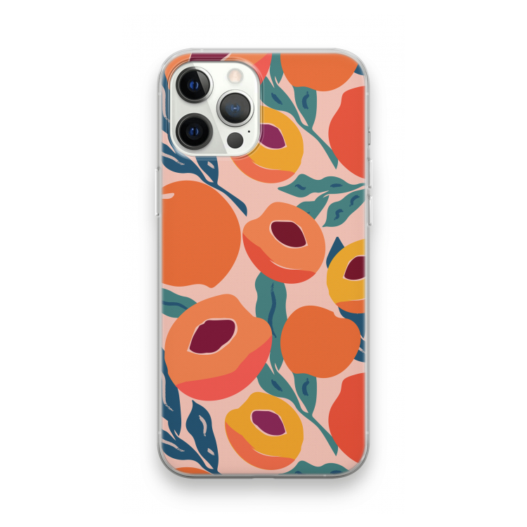 Perzik: iPhone 12 Pro Max Transparant Hoesje