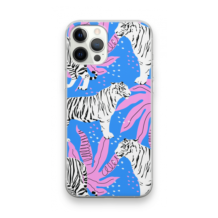 Tijger: iPhone 12 Pro Max Transparant Hoesje
