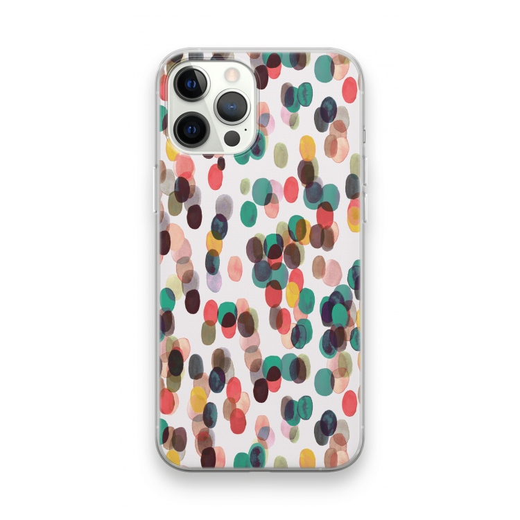 Tropical Dots: iPhone 12 Pro Max Transparant Hoesje