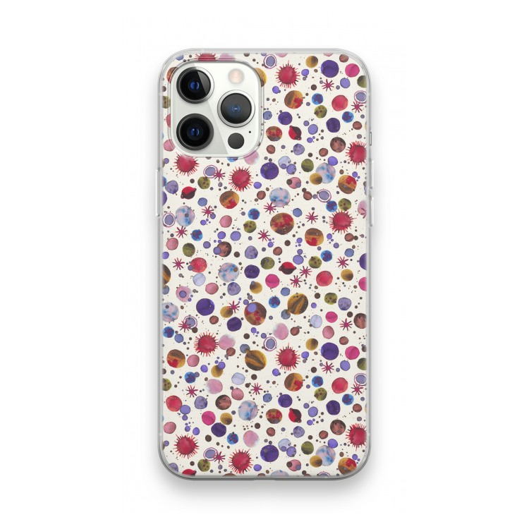 Planets Space: iPhone 12 Pro Max Transparant Hoesje