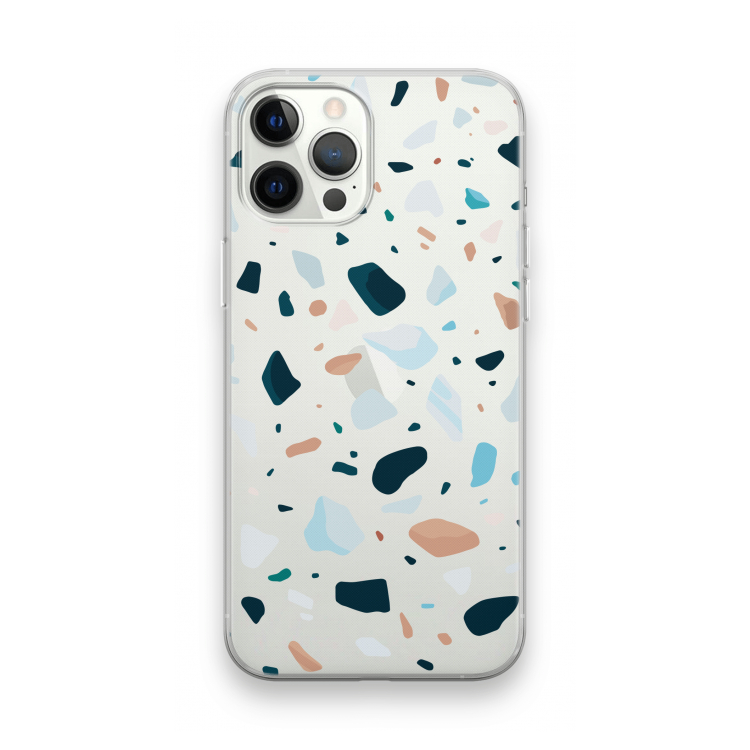 Terrazzo N°13: iPhone 12 Pro Max Transparant Hoesje