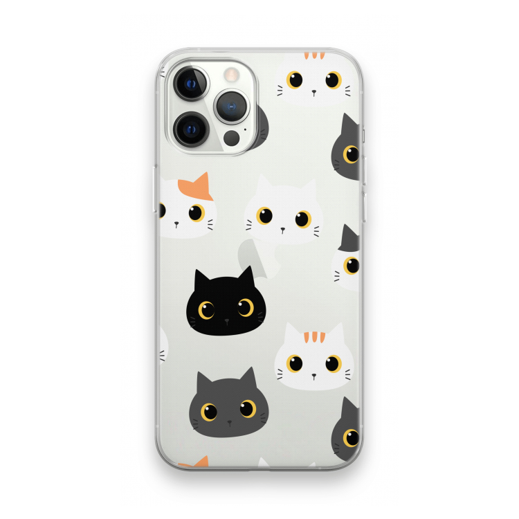 Katten: iPhone 12 Pro Max Transparant Hoesje