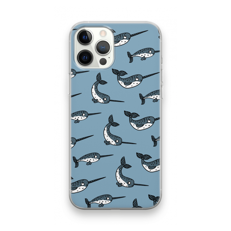 Narwhal: iPhone 12 Pro Max Transparant Hoesje
