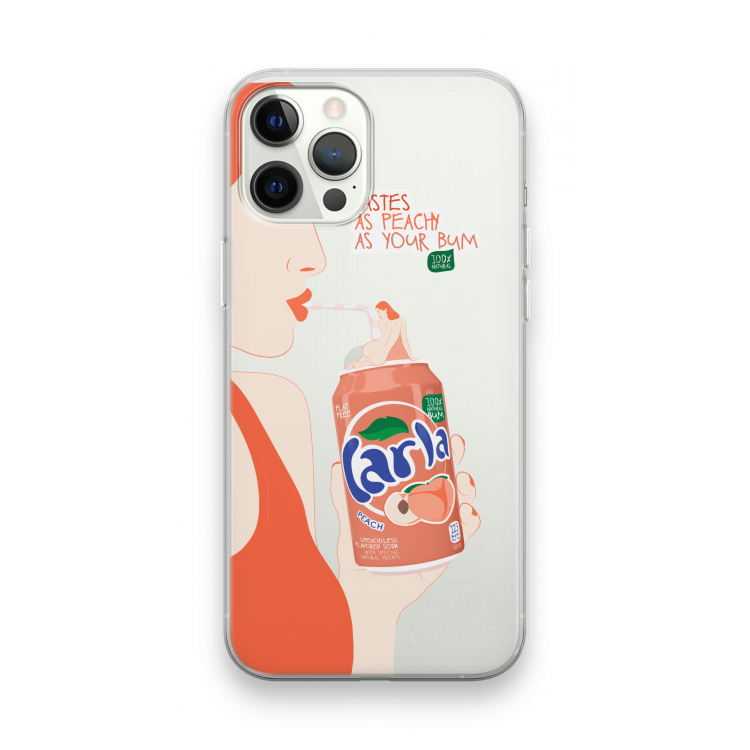 Peach please!: iPhone 12 Pro Max Transparant Hoesje
