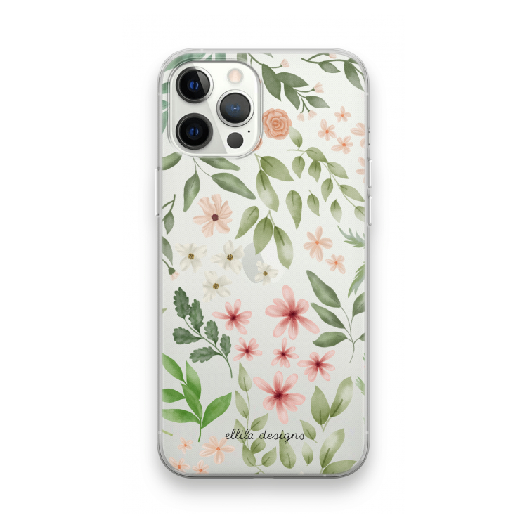 Botanical sweet flower heaven: iPhone 12 Pro Max Transparant Hoesje