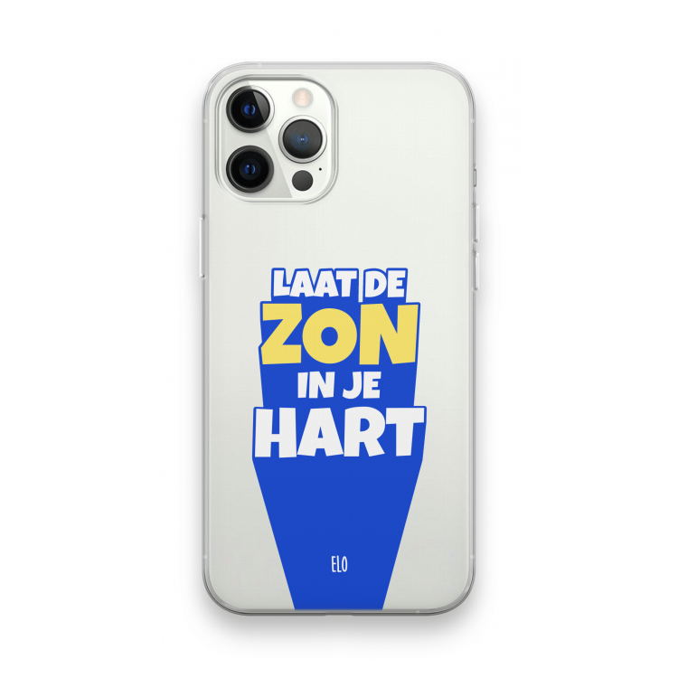 Laat de zon in je hart: iPhone 12 Pro Max Transparant Hoesje