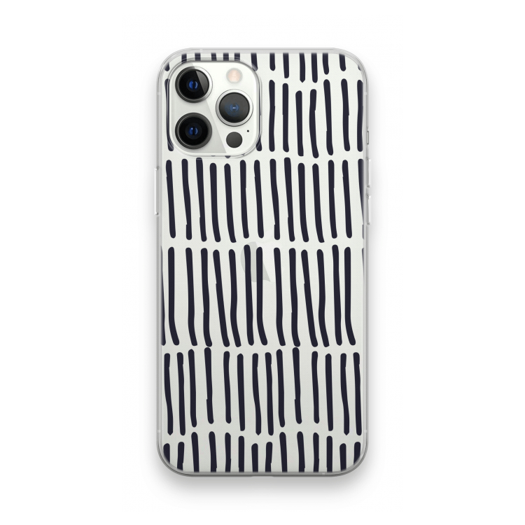 Moroccan stripes: iPhone 12 Pro Max Transparant Hoesje
