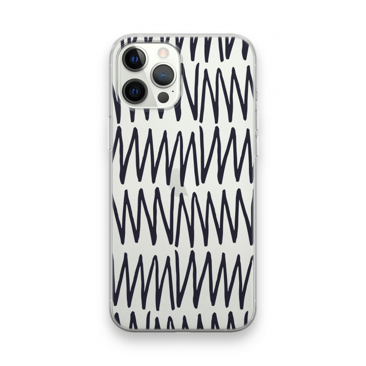 Marrakech Zigzag: iPhone 12 Pro Max Transparant Hoesje