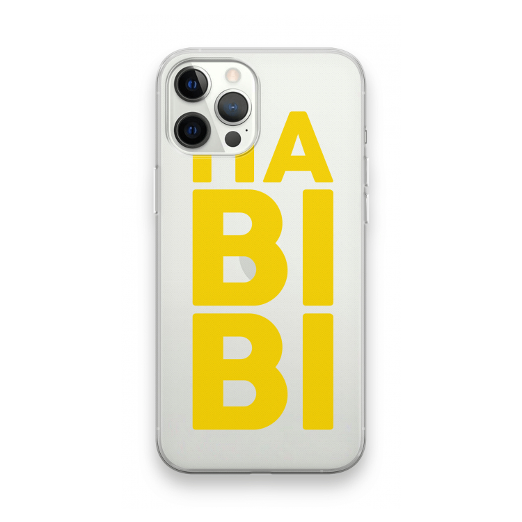 Habibi Blue: iPhone 12 Pro Max Transparant Hoesje