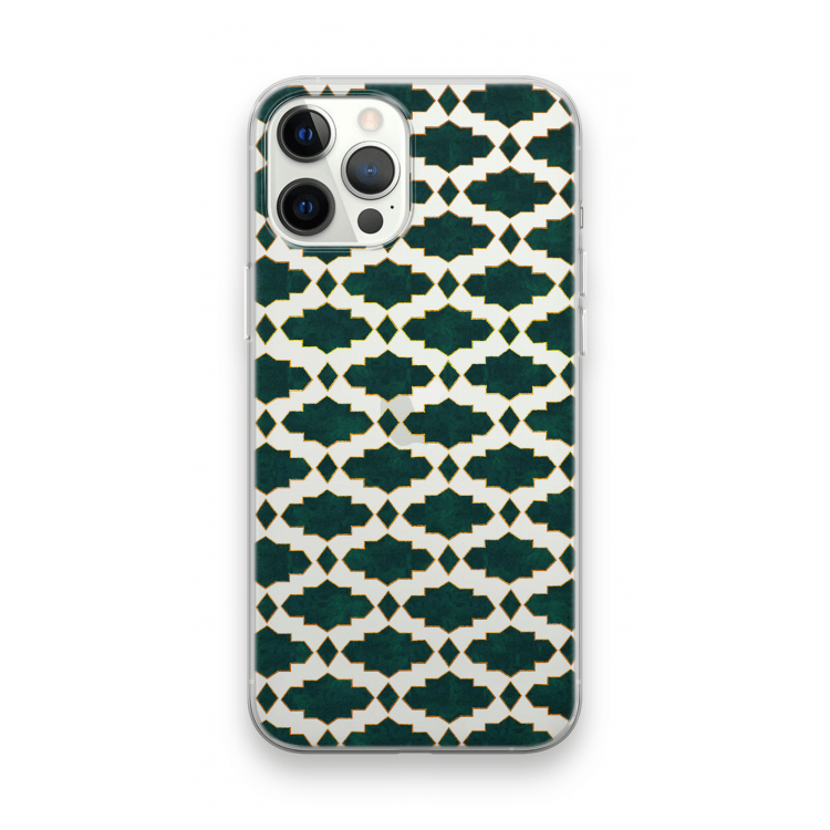 Moroccan tiles: iPhone 12 Pro Max Transparant Hoesje