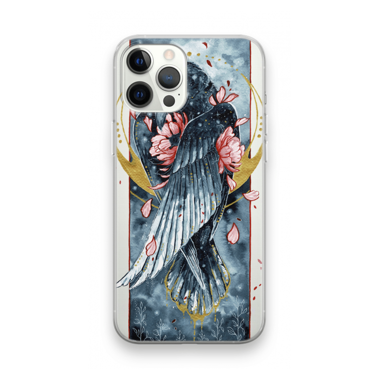 Golden Raven: iPhone 12 Pro Max Transparant Hoesje