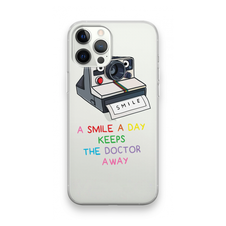 Smile: iPhone 12 Pro Max Transparant Hoesje