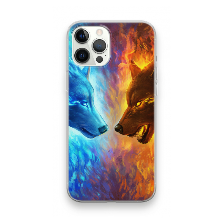 Fire & Ice: iPhone 12 Pro Max Transparant Hoesje