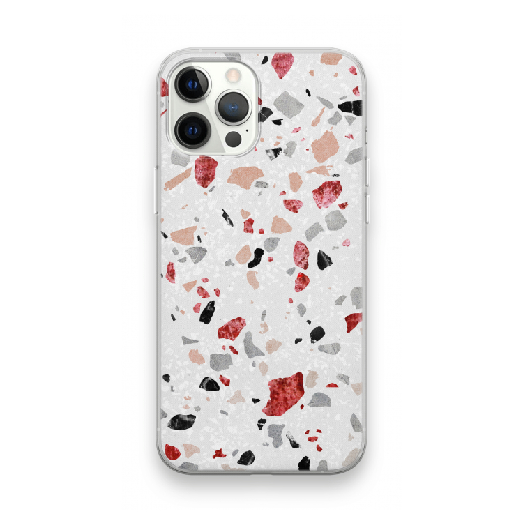 Terrazzo N°12: iPhone 12 Pro Max Transparant Hoesje