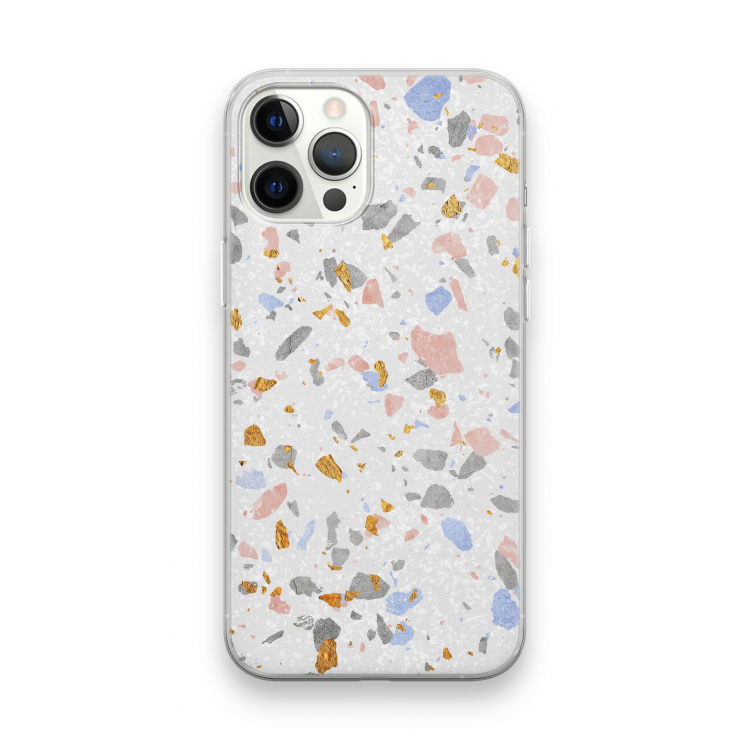 Terrazzo N°8: iPhone 12 Pro Max Transparant Hoesje