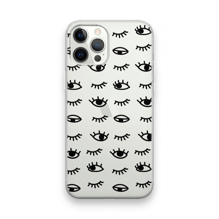Eye pattern #2: iPhone 12 Pro Max Transparant Hoesje