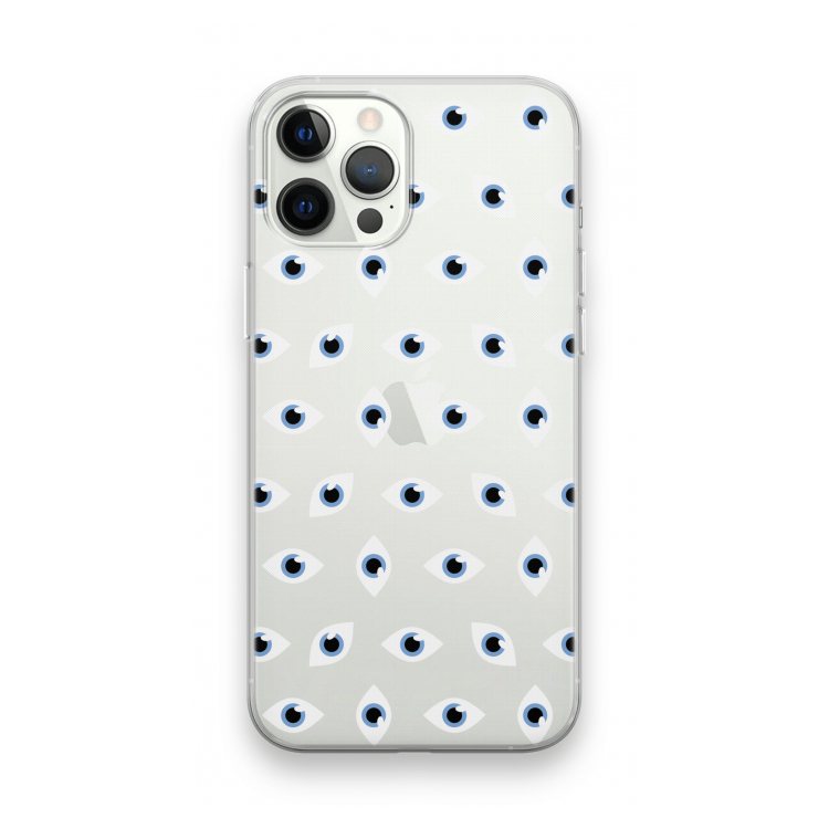 Eyes pattern: iPhone 12 Pro Max Transparant Hoesje