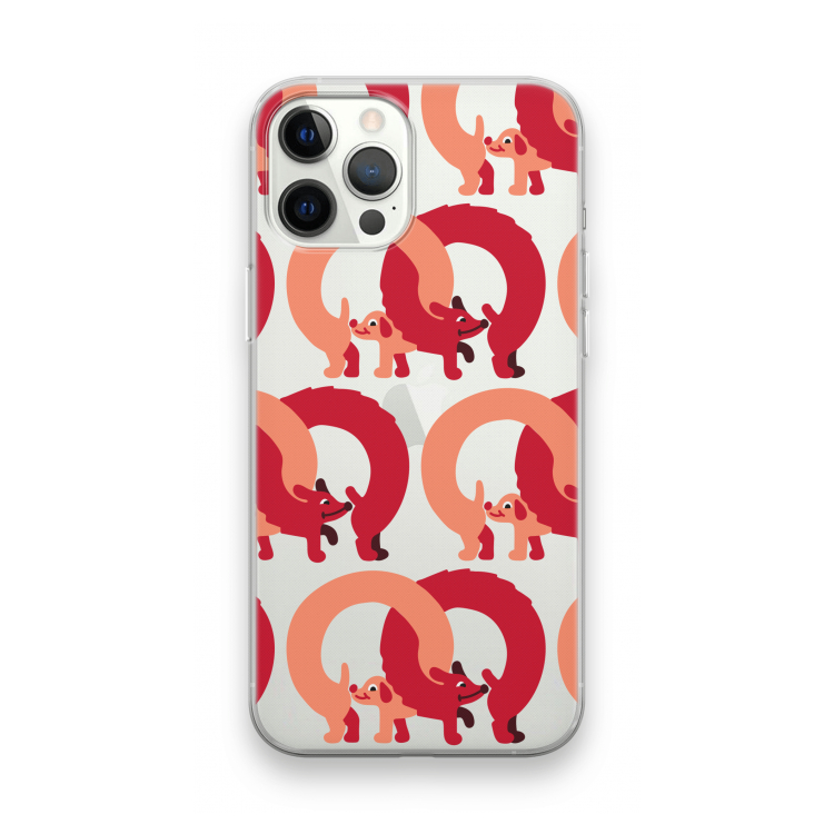 Dogs: iPhone 12 Pro Max Transparant Hoesje