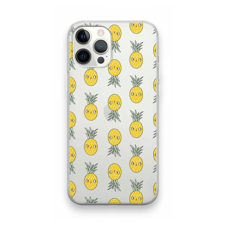 Ananas: iPhone 12 Pro Max Transparant Hoesje