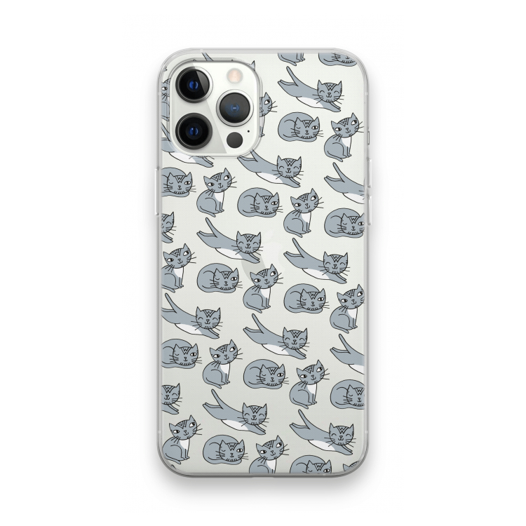 Poezen: iPhone 12 Pro Max Transparant Hoesje