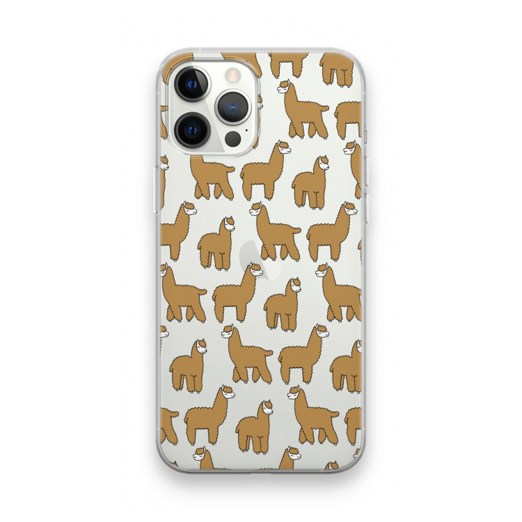 Alpacas: iPhone 12 Pro Max Transparant Hoesje