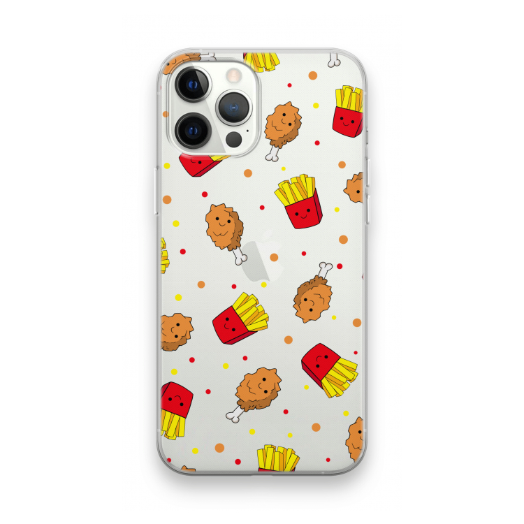 Chicken 'n Fries: iPhone 12 Pro Max Transparant Hoesje