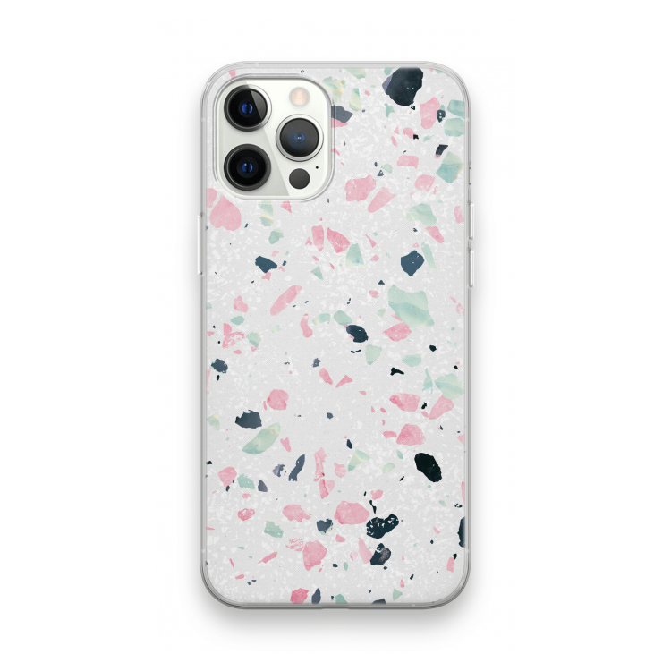 Terrazzo N°3: iPhone 12 Pro Max Transparant Hoesje