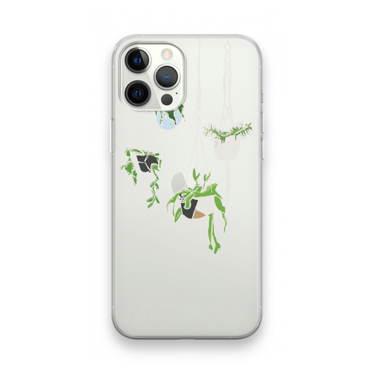 Hang In There: iPhone 12 Pro Max Transparant Hoesje