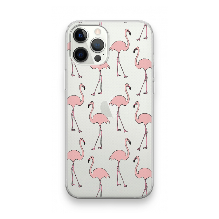 Anything Flamingoes: iPhone 12 Pro Max Transparant Hoesje
