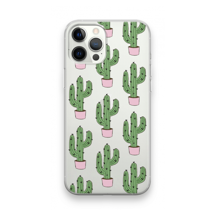 Cactus Lover: iPhone 12 Pro Max Transparant Hoesje