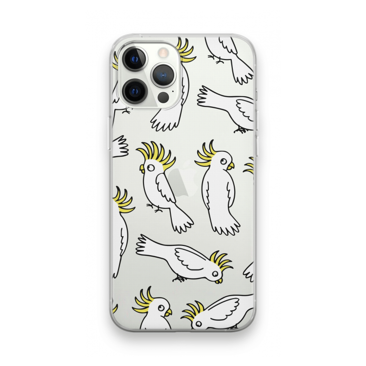 Papegaai: iPhone 12 Pro Max Transparant Hoesje