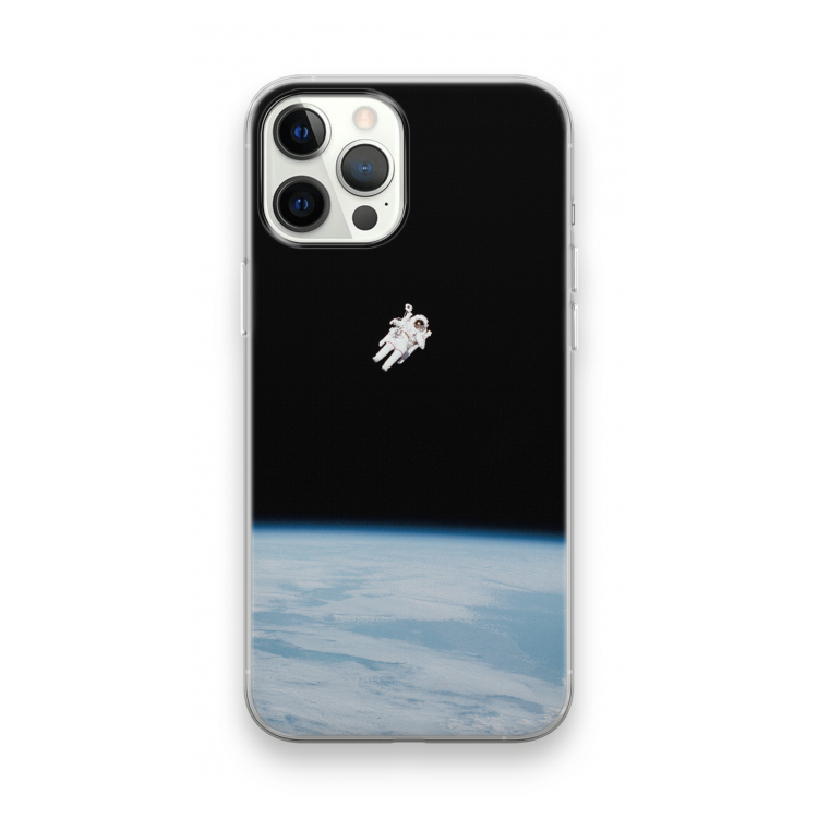 Alone in Space: iPhone 12 Pro Max Transparant Hoesje
