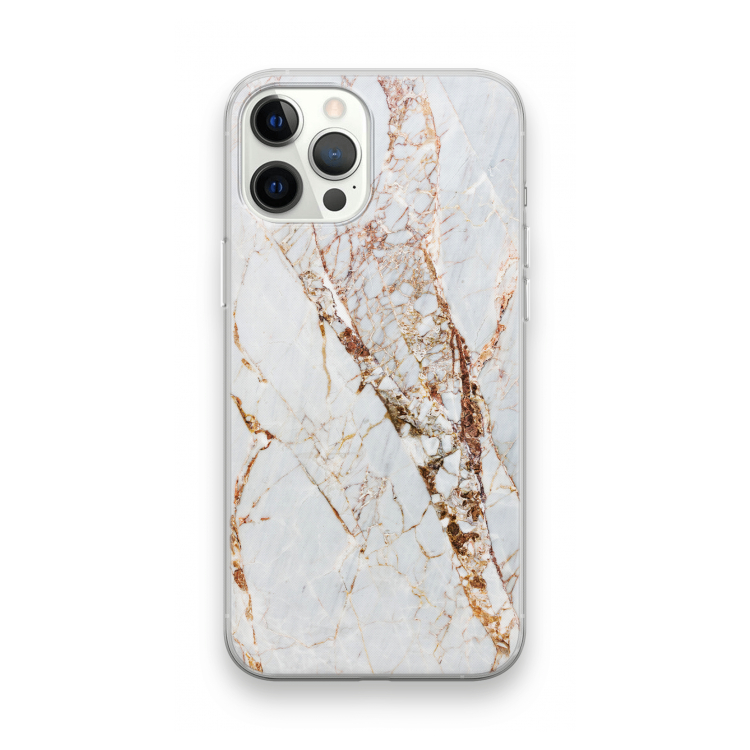 Goud marmer: iPhone 12 Pro Max Transparant Hoesje