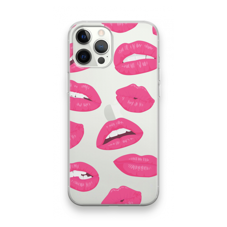 Bite my lip: iPhone 12 Pro Max Transparant Hoesje
