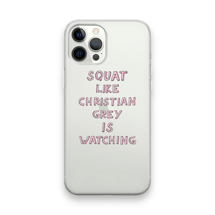 Christian Grey: iPhone 12 Pro Max Transparant Hoesje
