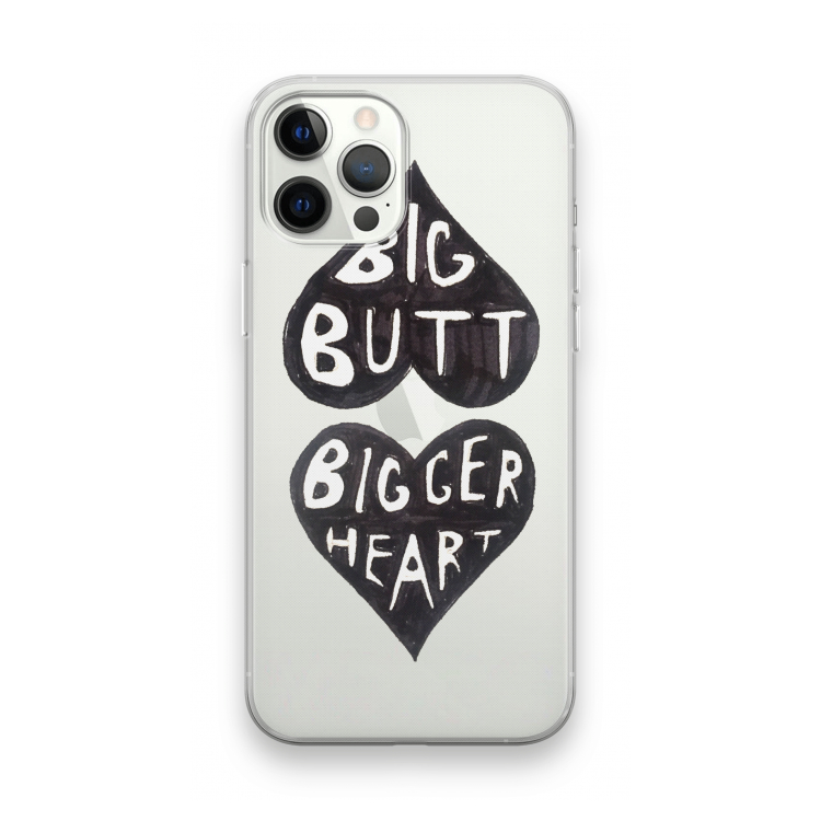 Big butt bigger heart: iPhone 12 Pro Max Transparant Hoesje