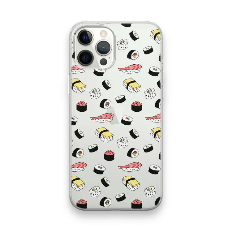 Sushi time: iPhone 12 Pro Max Transparant Hoesje